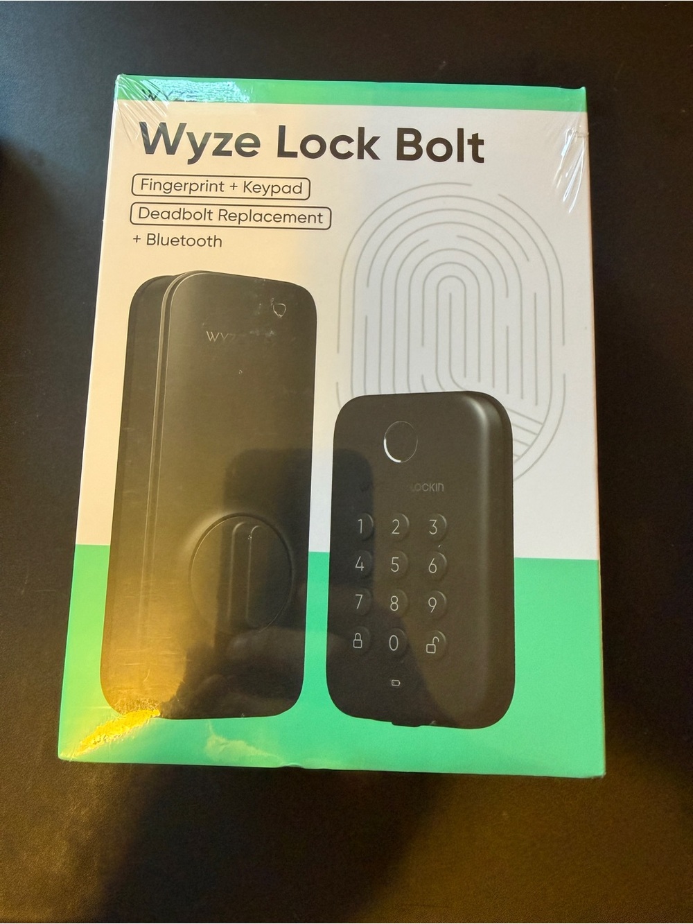 Wyze Lock Bolt Smart Deadbolt with Fingerprint & Keypad - Black New Sealed